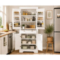 Buffet avec 4 portes beige structure metallique