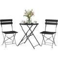 Gris clair ensemble bistro en verre pliable