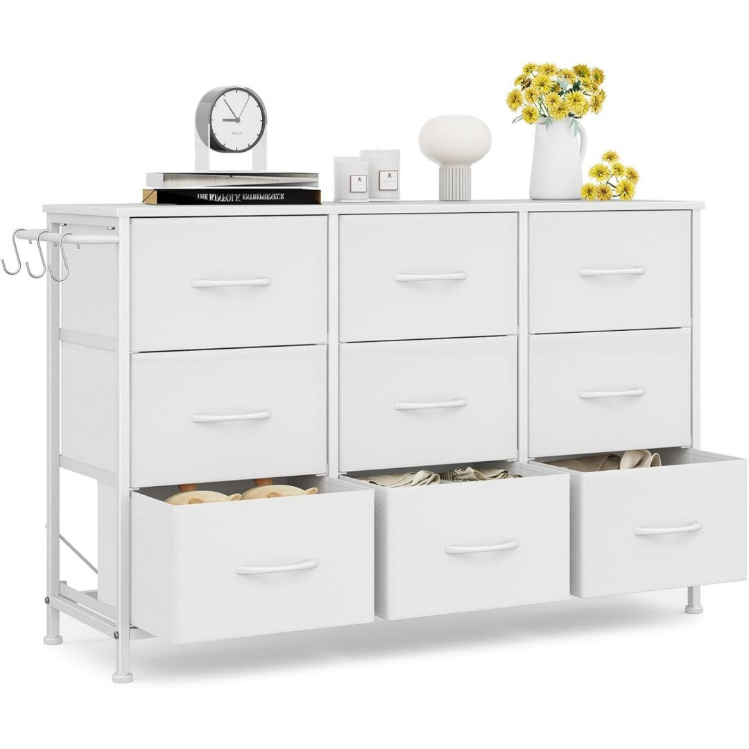 Commode pour coin nuit gris clair industrielle