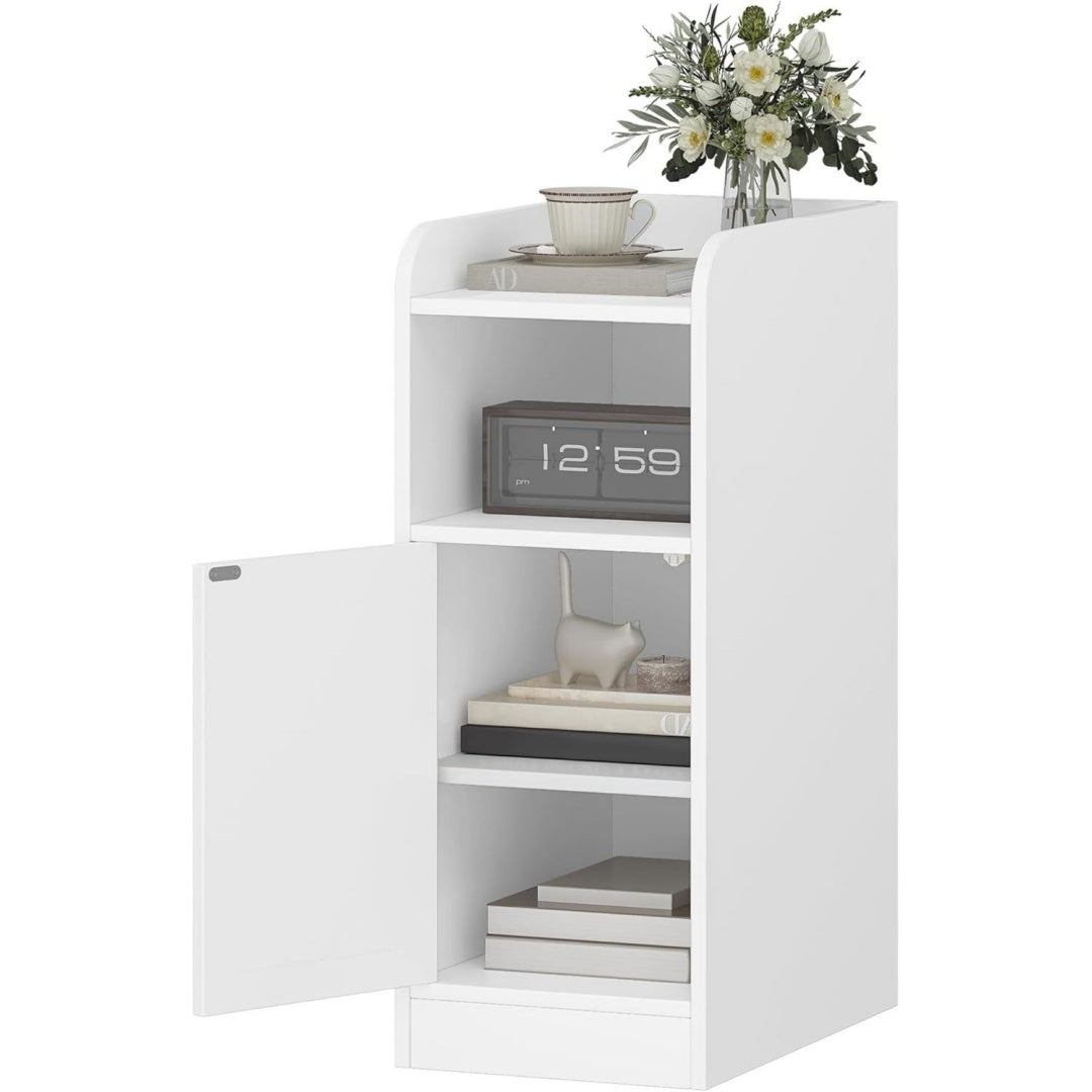 Intemporel table de chevet gris clair 35 x 24 x 60 cm