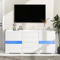 Buffet pratique avec eclairage LED structure metallique