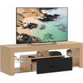 Marron meuble TV 140 x 40 x 45 cm allure contemporaine