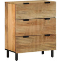 Buffet marron, design soigne, rangement interieur optimise
