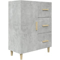 69.5 x 34 x 90 cm gris buffet en bois d'ingenierie