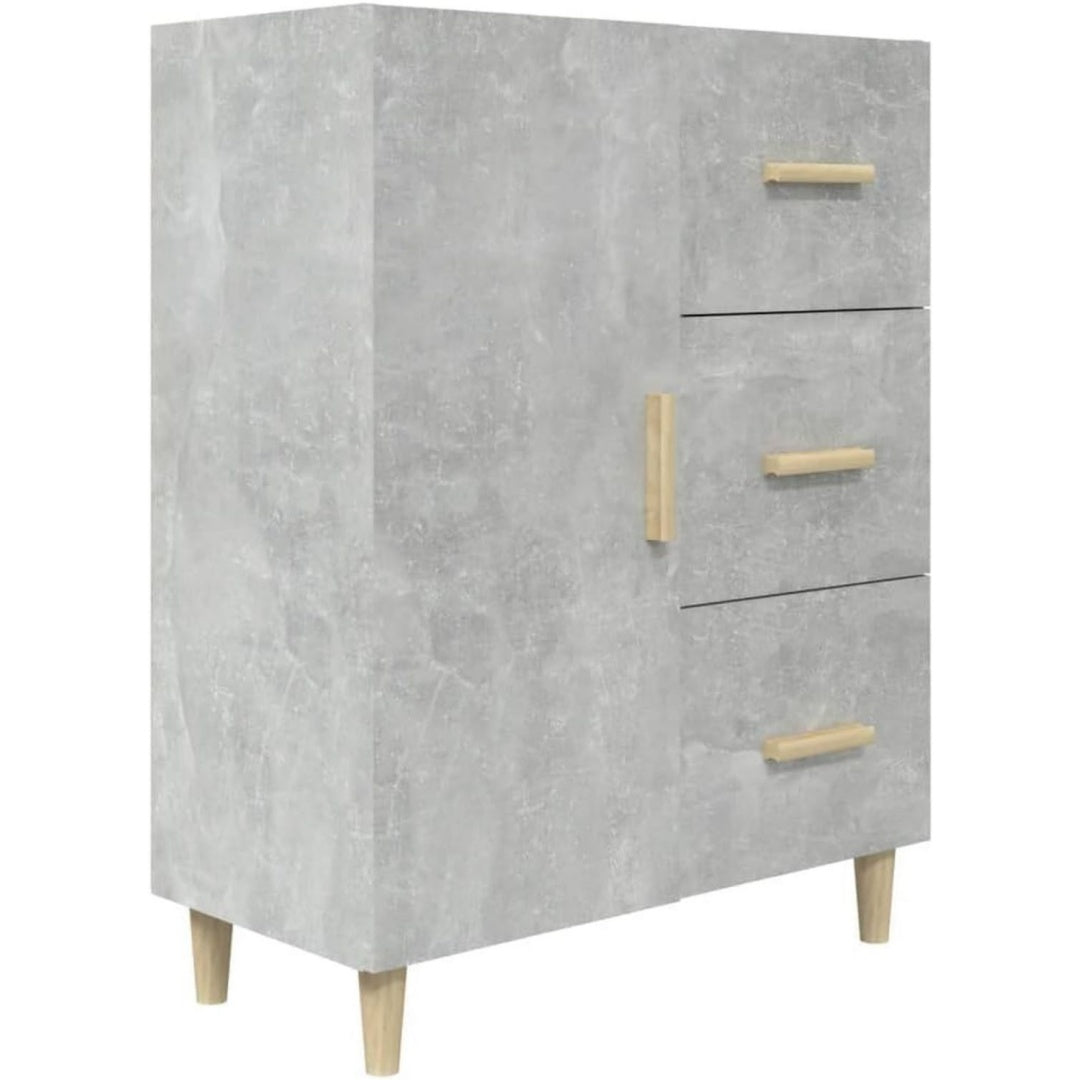 69.5 x 34 x 90 cm gris buffet en bois d'ingenierie
