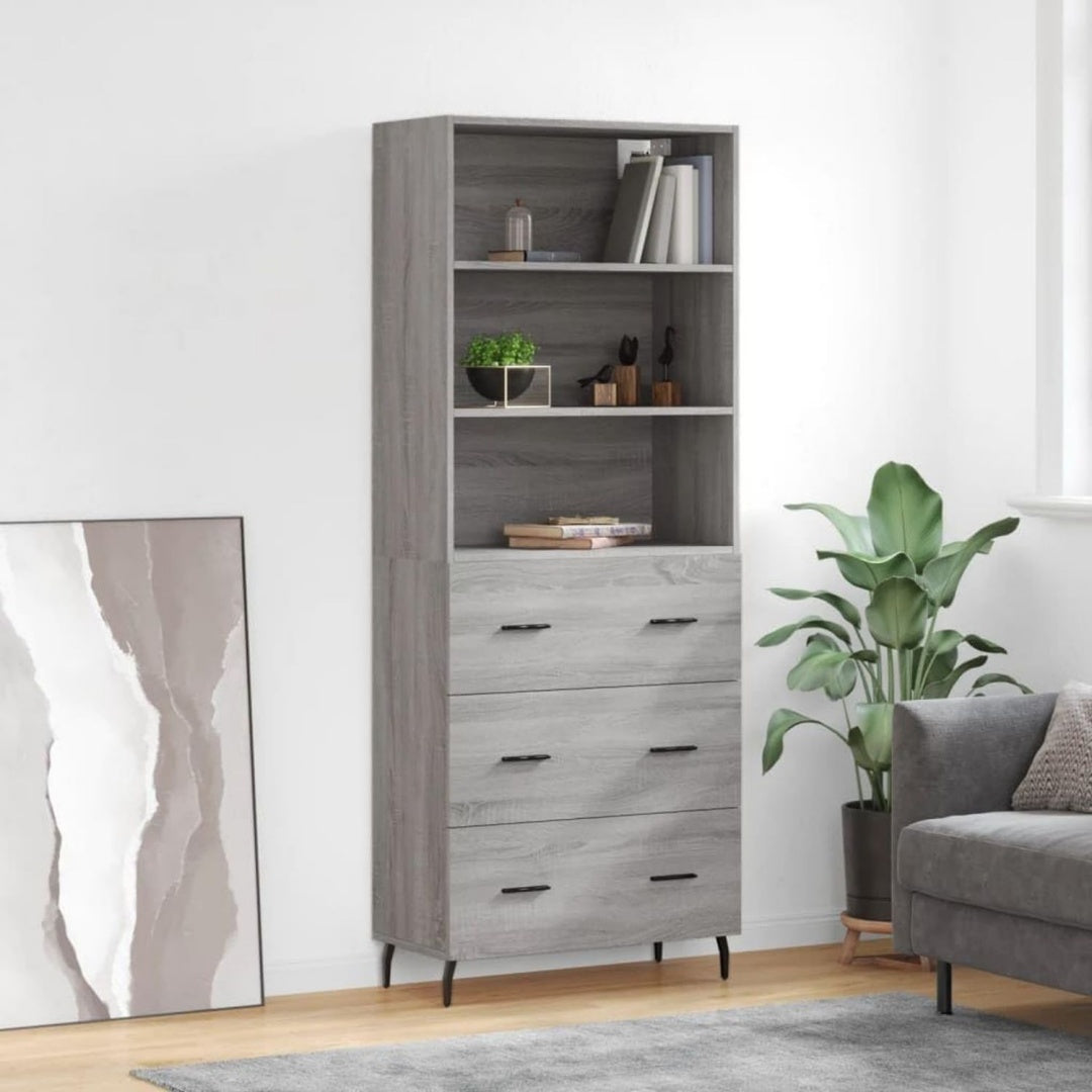Buffet gris clair pour un repas convivial