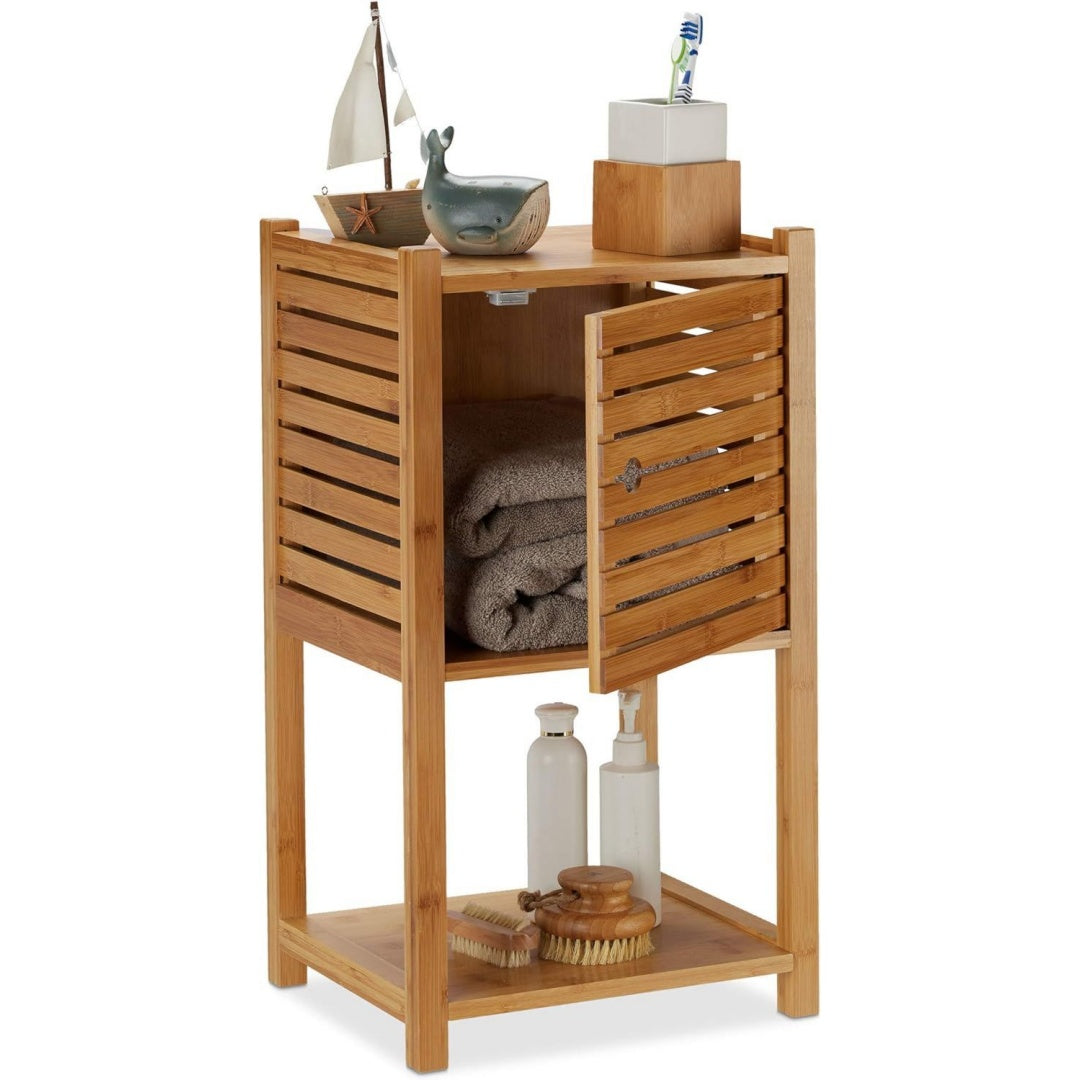 Colonne de rangement tendance epuree marron