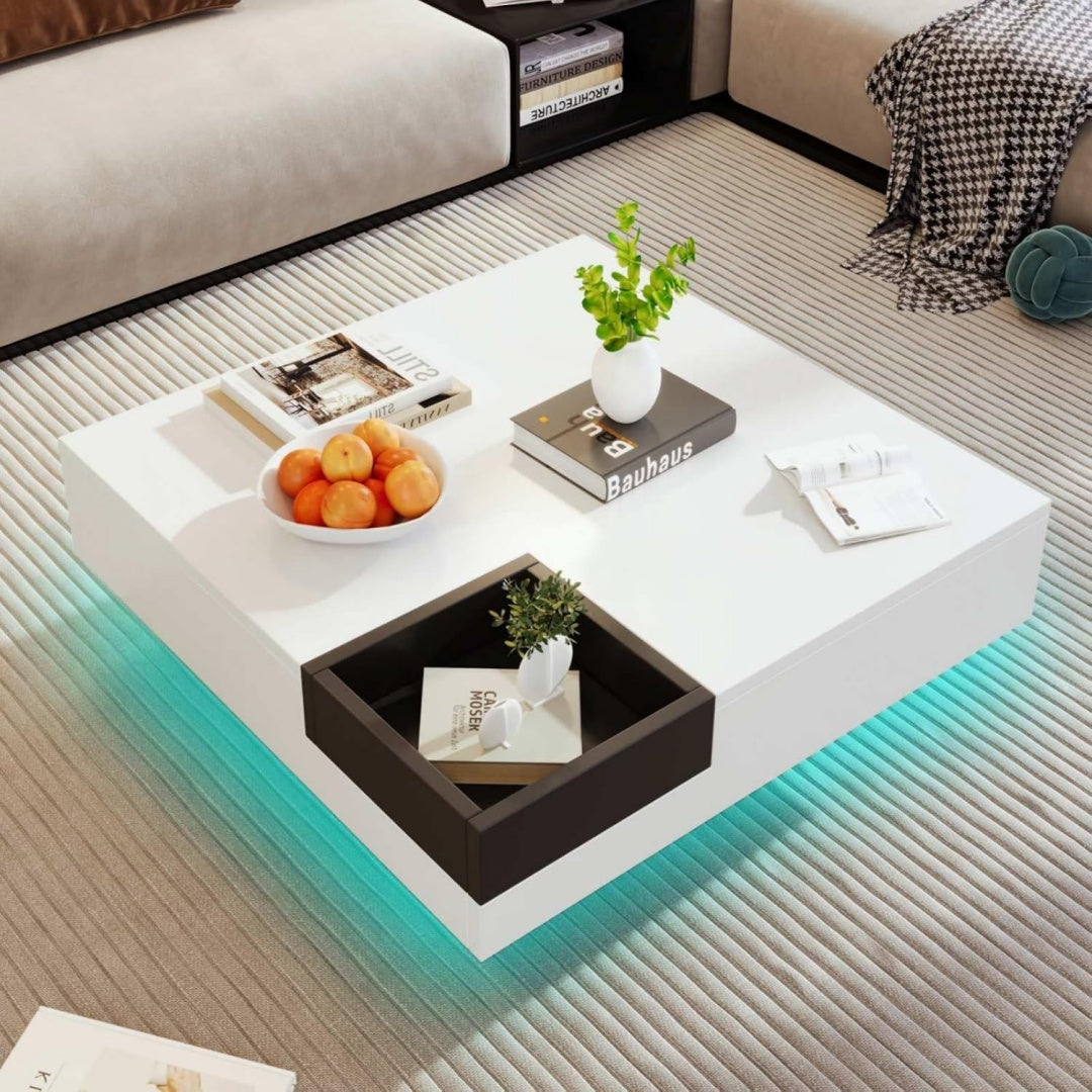 Tendance table basse gris clair 72 x 72 x 30 cm