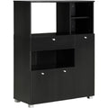 Enfilade noir bois ingenierie, 90 cm de large a 2 portes