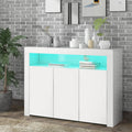 Buffet gris clair, installation murale, gain de place, rangement optimise