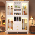 Buffet de rangement beige structure metallique