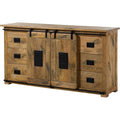 Buffet elegant style industriel en bois massif