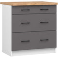 Astucieux rangement sur pied gris 46 x 80 x 85 cm