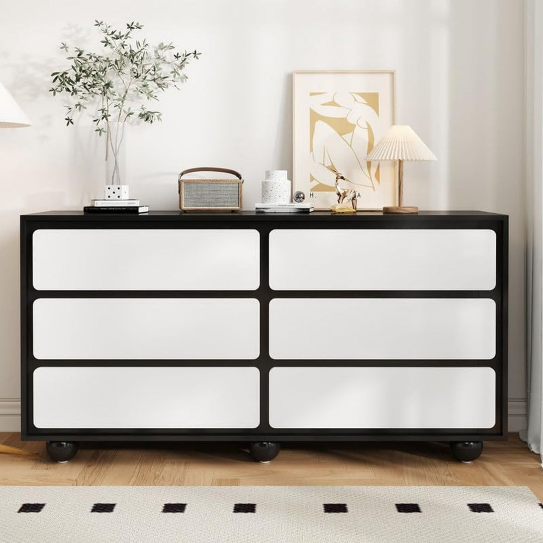 Buffet gris clair contemporain en panneau de particules