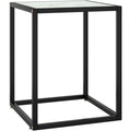 Table basse verre trempe gris fonce 40 x 40 x 50 cm