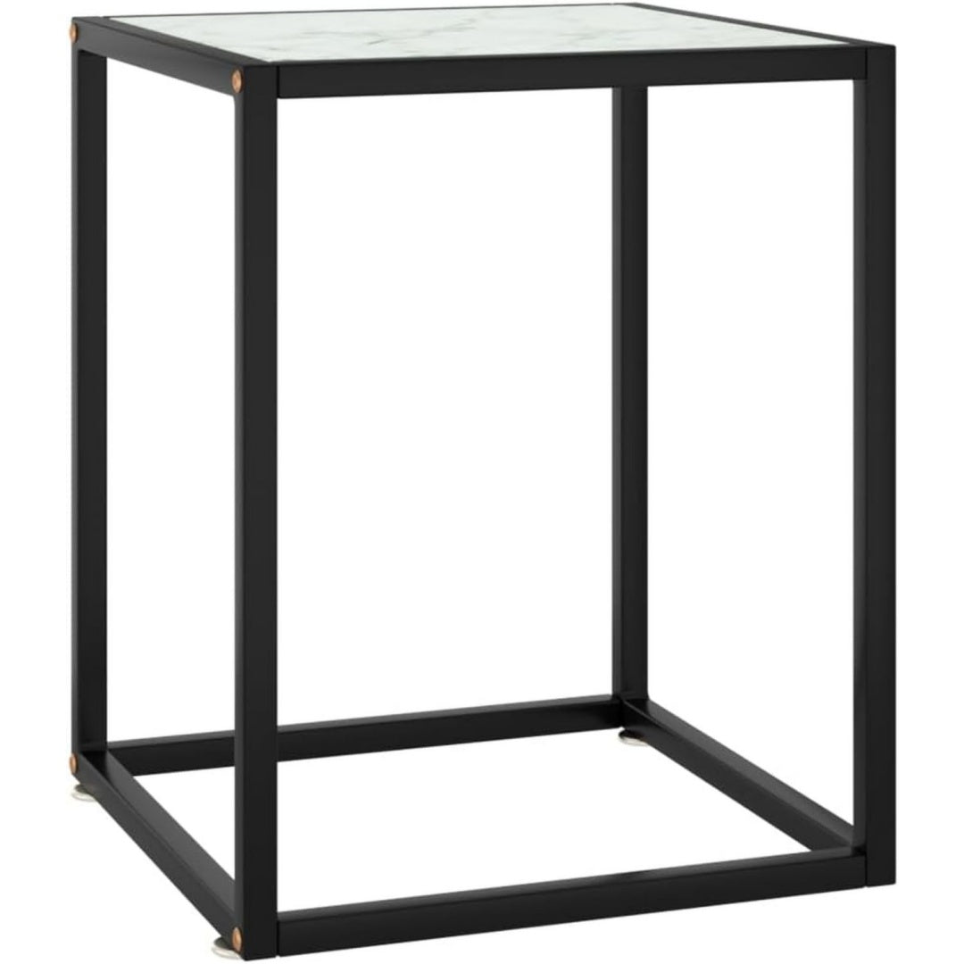 Table basse verre trempe gris fonce 40 x 40 x 50 cm