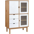 Gris clair enfilade esprit rustique, 43 x 85 x 125 cm