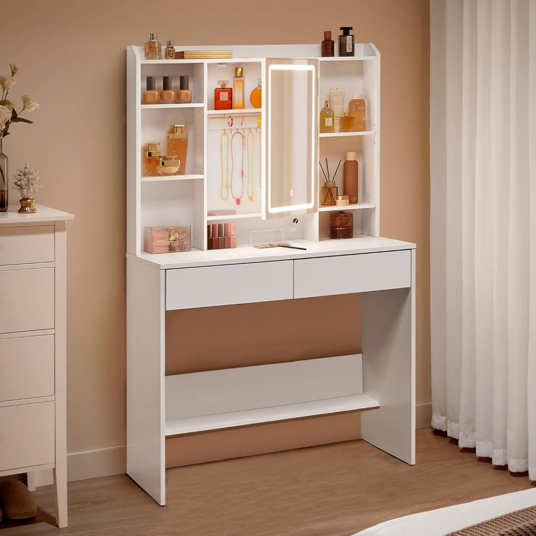 Coiffeuse 40 x 90 x 145 cm en verre solide