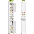 Meuble colonne gris clair, design moderne, pour cuisine