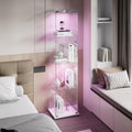 Vitrine gris (36 x 39.8 x 163 cm), une porte