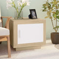 Table basse gris clair elegant 51 x 50 x 45 cm 1 porte
