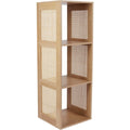 elegant rangement marron en rotin tresse 34 x 99 x 32 cm