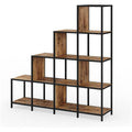 Marron en acier bibliotheque design moderne 30 x 120 x 120 cm