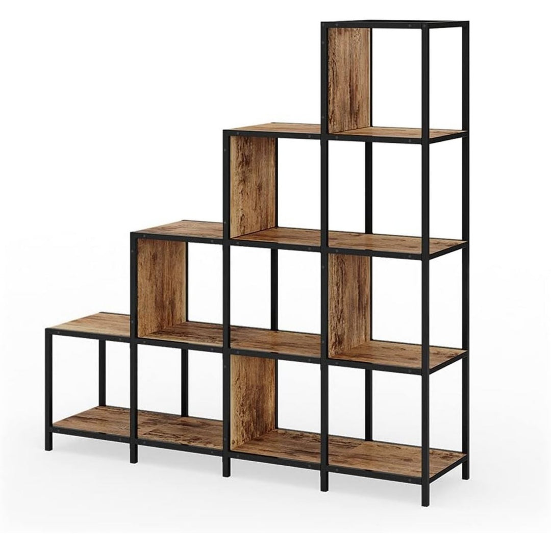 Marron en acier bibliotheque design moderne 30 x 120 x 120 cm