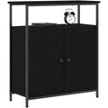 Petit70 x 30 x 80 cm, vaisselier noir en bois malin