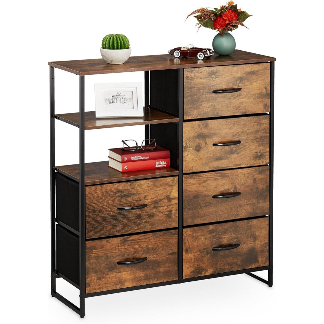 Commode marron 6 tiroirs industrielle
