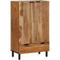 Buffet haut elegant finition chene marron 60 x 33.5 x 100 cm